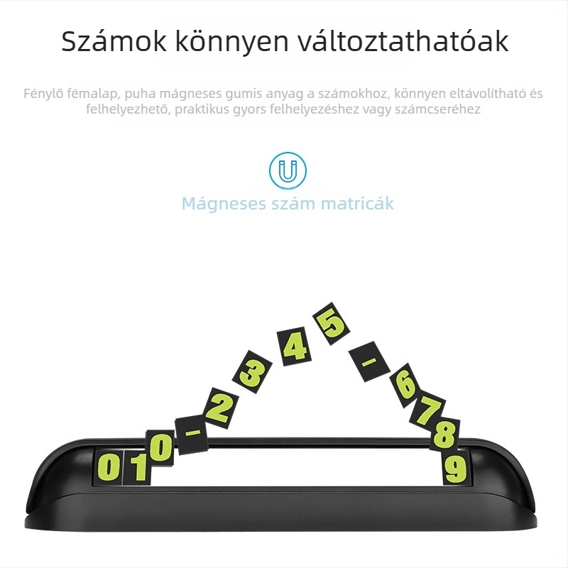 YUMCHO Rejtett parkolási tábla telefonszámmal - Modell YQ-1860, Anyag: Műanyag, Eredet: Shenzhen, Logó nyomtatás, Testreszabható