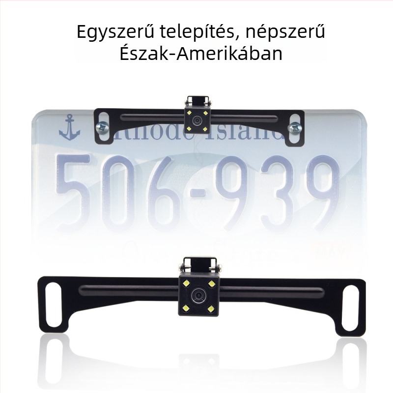 Autó hátsó kamera, 170°-os széles látószög, IP67 vízálló, 12 LED éjszakai látás, CVBS videójel, 800x480 felbontás