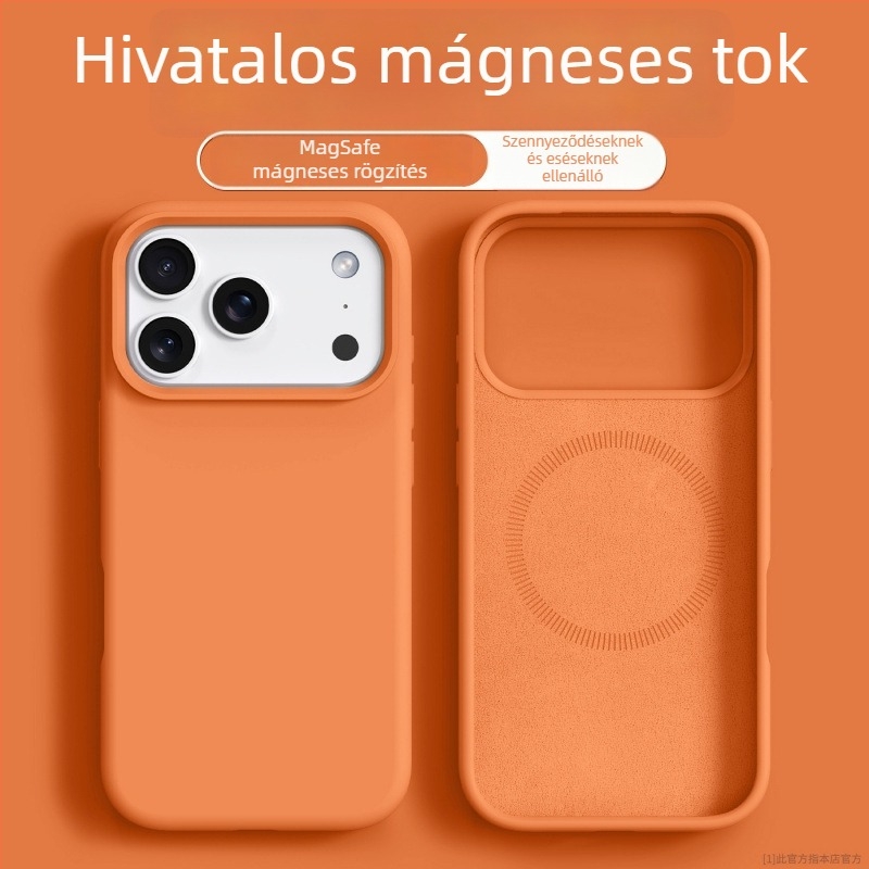 Folyékony szilikon mágneses telefontok iPhone 14 Pro Maxhoz – teljes körű védelmet nyújtó, vízálló, ütésálló, csúszásmentes