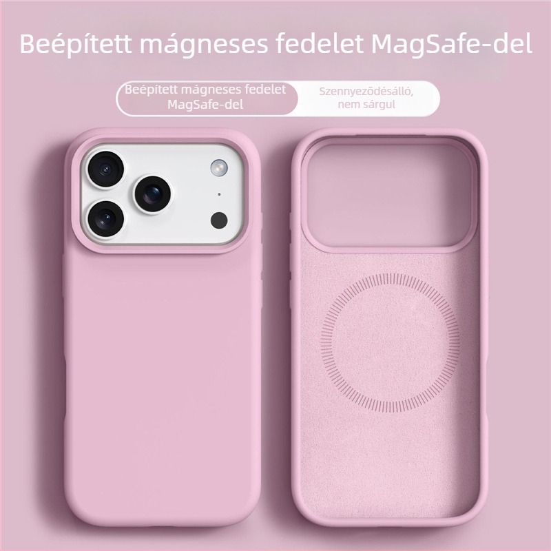 Folyékony szilikon mágneses telefontok iPhone 14 Pro Maxhoz – teljes körű védelmet nyújtó, vízálló, ütésálló, csúszásmentes