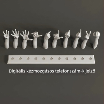 3D-nyomtatott ujjparkolási szám tábla, autó gesztusjel, modell 3D310, műanyag