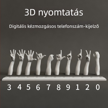3D-nyomtatott ujjparkolási szám tábla, autó gesztusjel, modell 3D310, műanyag