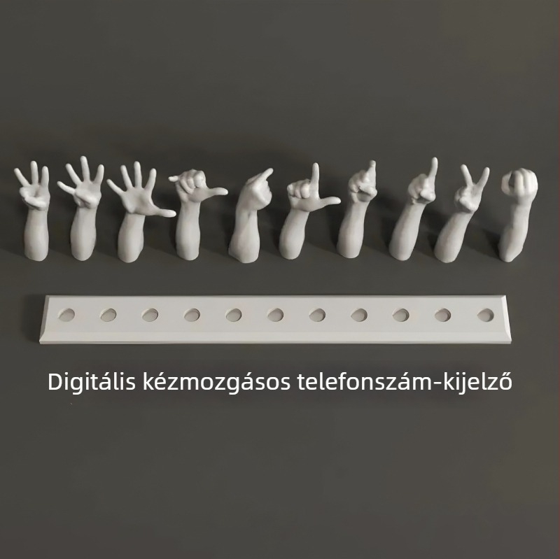 3D-nyomtatott ujjparkolási szám tábla, autó gesztusjel, modell 3D310, műanyag