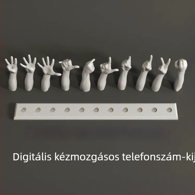 3D-nyomtatott ujjparkolási szám tábla, autó gesztusjel, modell 3D310, műanyag