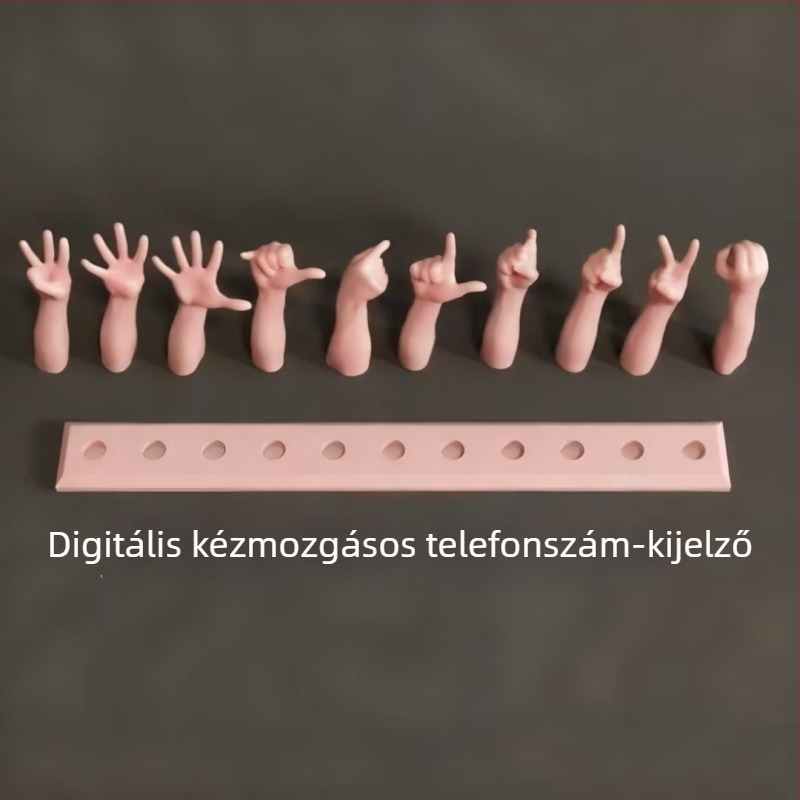 3D-nyomtatott ujjparkolási szám tábla, autó gesztusjel, modell 3D310, műanyag