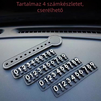 Autó belső dekorációs ideiglenes parkolási szám tábla, karikatúra stílusban, világít a sötétben, logónyomtatás lehetséges, hivatalos magánmárkával