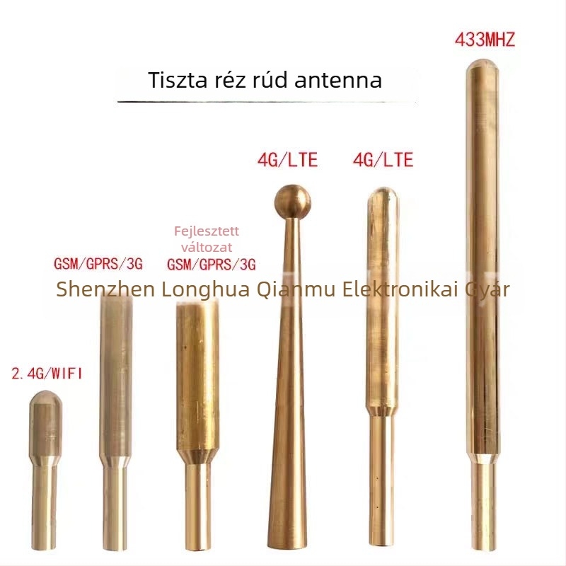 4G/5G antenna szívófejjel és rézrúddal, 433 MHz, teljes frekvenciaskála