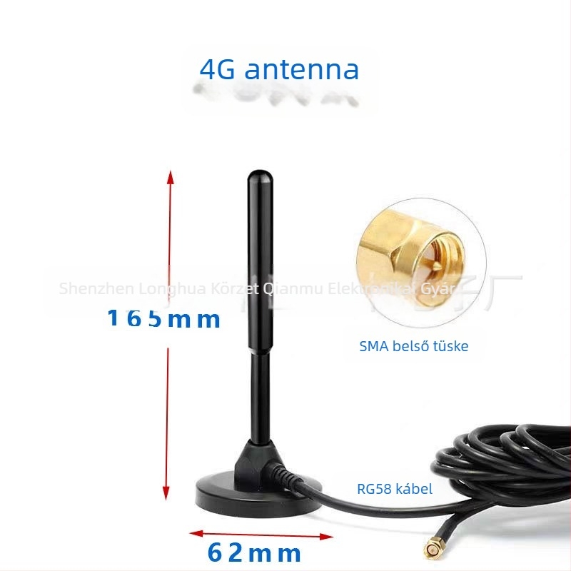 4G/5G antenna szívófejjel és rézrúddal, 433 MHz, teljes frekvenciaskála