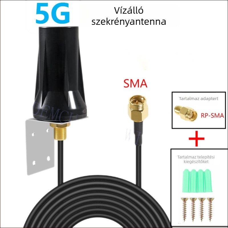 IoT antenna 5G/4G NB, vízálló, 2,4 GHz Wi‑Fi intelligens terminálokhoz