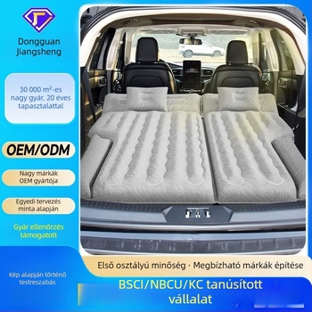 Autóhoz tervezett felfújható ágy – egyszemélyes vagy kétszemélyes, PVC flocking felület, súly 4,08 kg, maximális teherbírás 540 kg