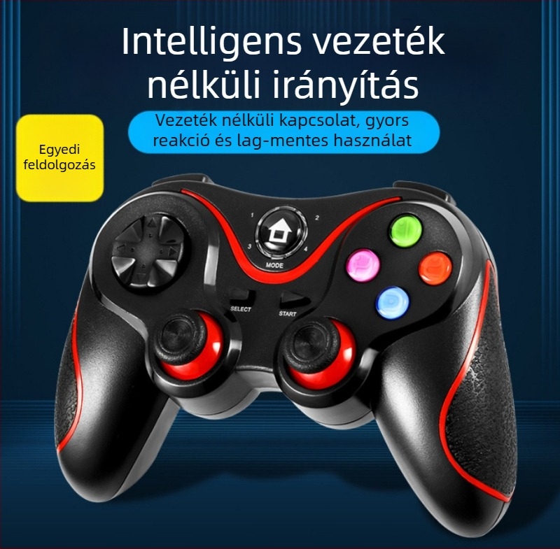 Bluetooth vezeték nélküli játékkontroller Android és iOS telefonokhoz, PC/PS3/TV kompatibilis, ABS anyag, 250 g