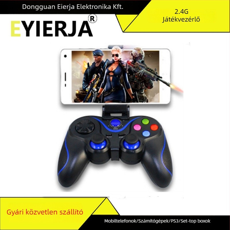 Bluetooth vezeték nélküli játékkontroller Android és iOS telefonokhoz, PC/PS3/TV kompatibilis, ABS anyag, 250 g
