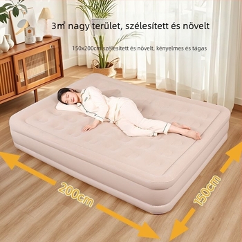 Kültéri automatikus felhúzható matrac egy- vagy kétszemélyes, összecsukható kemping matrac, felülete kompozit szövet