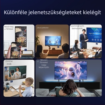 Vezeték nélküli képernyő-tükröző vevő HDMI-kimenettel, 4K, mobiltelefonokra, tabletekre és laptopokra — 2025-ös modell