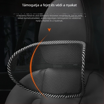 Autóülés masszázspárna, lélegző fémhálós anyag, töltőanyag nélküli, egyszerű mintázat, négy évszakos használat, általános autókhoz