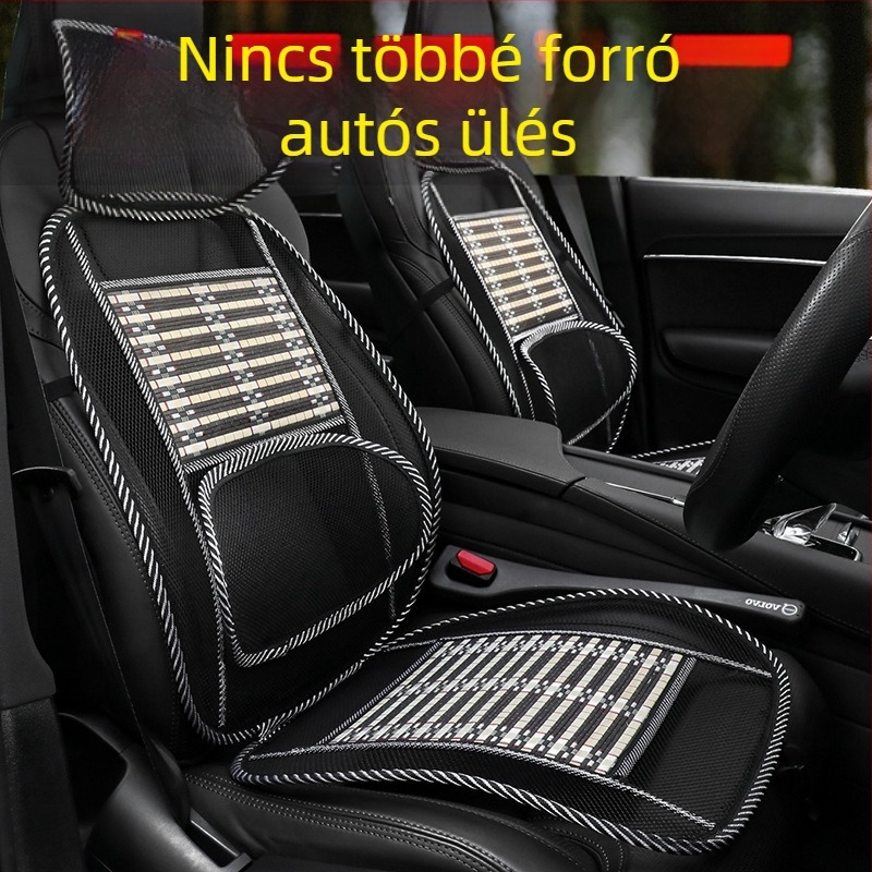 Autóülés masszázspárna, lélegző fémhálós anyag, töltőanyag nélküli, egyszerű mintázat, négy évszakos használat, általános autókhoz