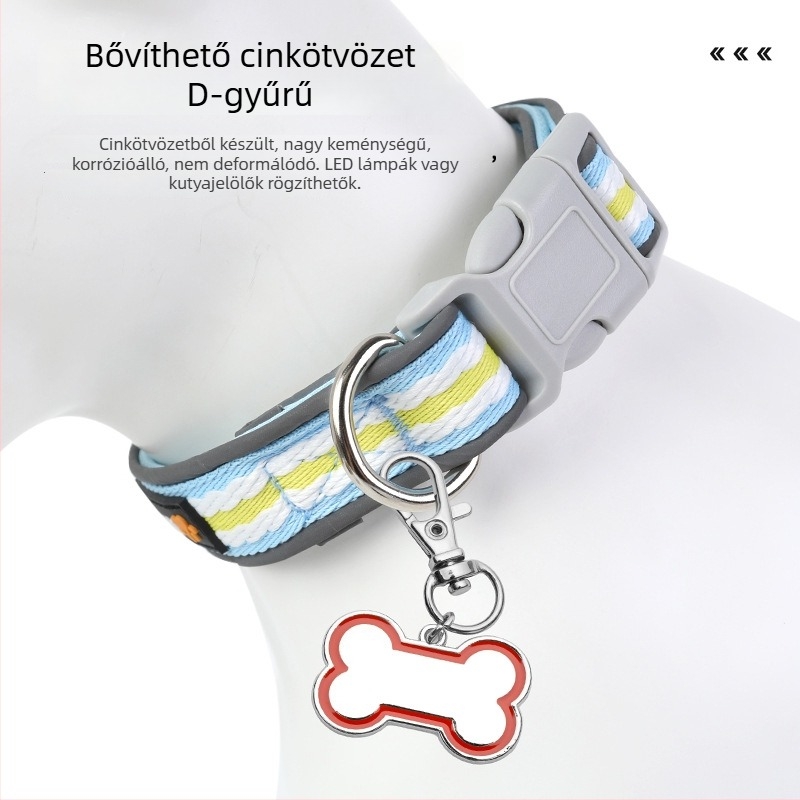 Dopamine kutyanyakörv kicsi- és közepes méretű kutyáknak — kényelmes, nem szorítja a nyakat, robbanásbiztos és vontatható