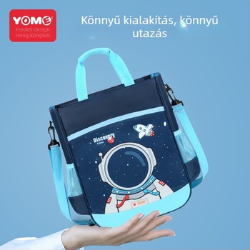 Yome PU anyagú tanulótáska általános iskolába - állat mintás, uniszex, poliészter bélés, több rekesz