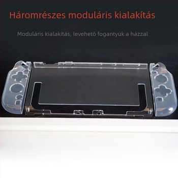 Nintendo Switch 2 védőtok PC+TPU, átlátszó, 35 g, Shenzhen eredetű, csomagolás: színes doboz
