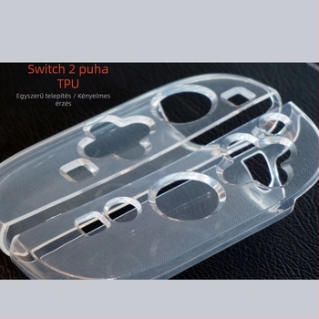 Nintendo Switch 2 védőtok PC+TPU, átlátszó, 35 g, Shenzhen eredetű, csomagolás: színes doboz
