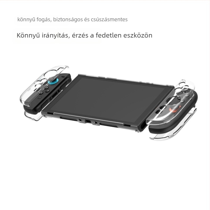Nintendo Switch 2 védőtok PC+TPU, átlátszó, 35 g, Shenzhen eredetű, csomagolás: színes doboz