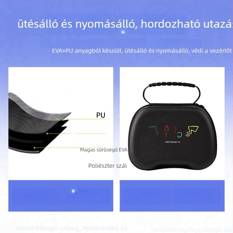 PS5 Tároló táska — EVA anyag, hordozható kialakítás, 110 g, Hua yaoyang