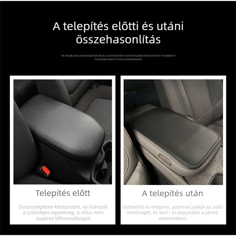 Autó könyöktámasz fedél, bőr, univerzális illeszkedés, testreszabható feldolgozás
