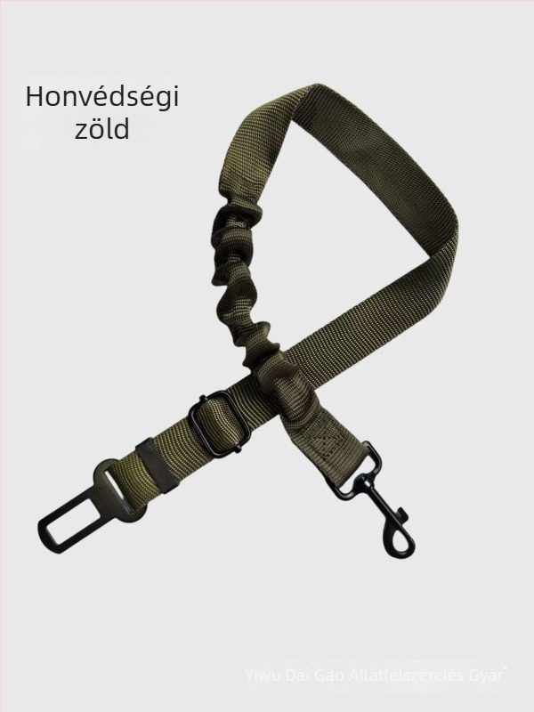 Nylon autóba való kutya biztonsági öv, teleszkópos, rugalmas, csillapítóval, állítható
