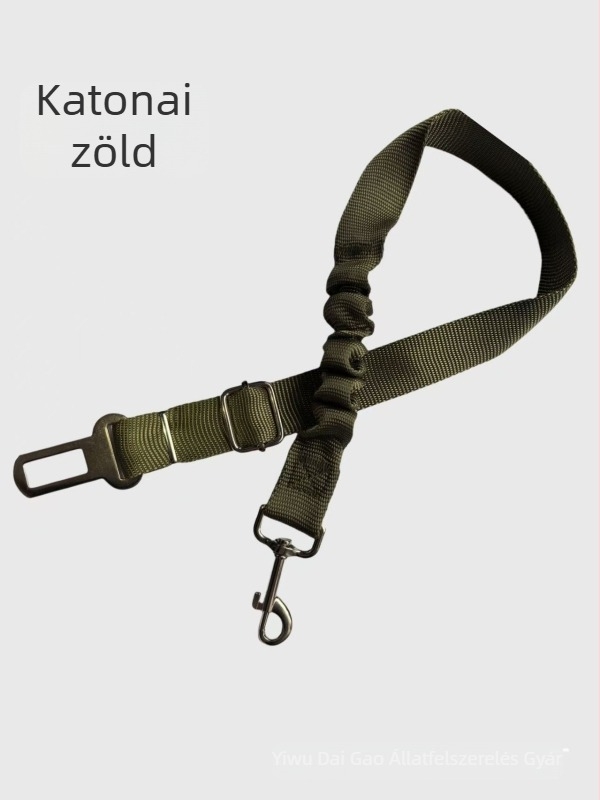 Nylon autóba való kutya biztonsági öv, teleszkópos, rugalmas, csillapítóval, állítható