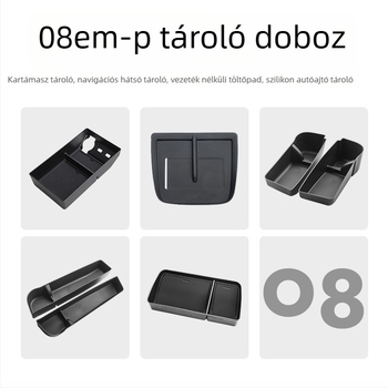 Középkonzol tároló doboz, modell Z1, anyag TPE, ragasztóval történő szerelés.