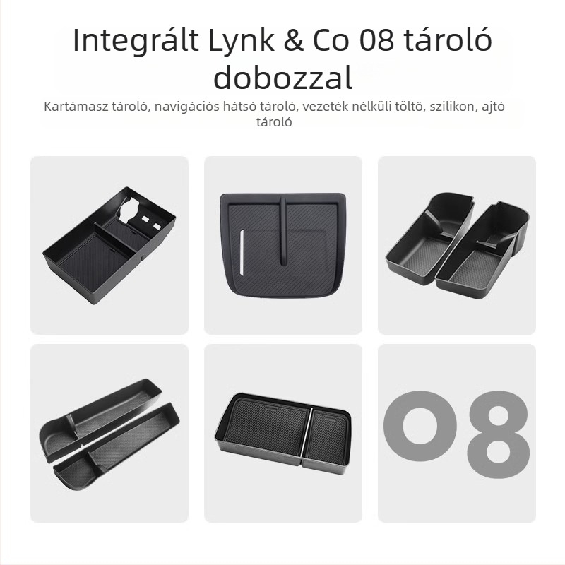 Középkonzol tároló doboz, modell Z1, anyag TPE, ragasztóval történő szerelés.