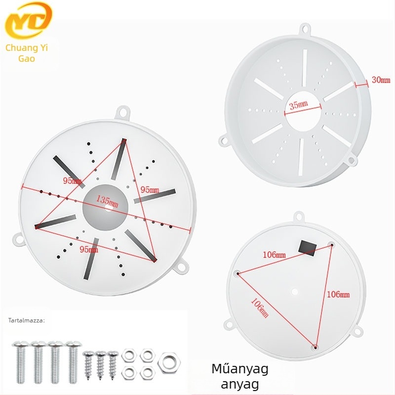 ABS műanyag félgömbös mennyezeti szerelő kamera megfigyelő rendszerekhez, alaplappal és kábelkezelő dobozzal