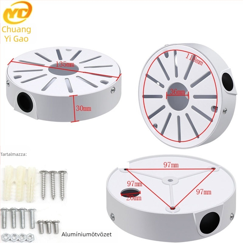 ABS műanyag félgömbös mennyezeti szerelő kamera megfigyelő rendszerekhez, alaplappal és kábelkezelő dobozzal