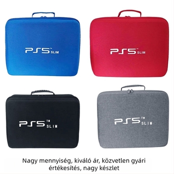 PS5 Slim tároló tok kettős fogantyúval – EVA kemény héj, flexográfiai nyomtatás, 3C csomagolás