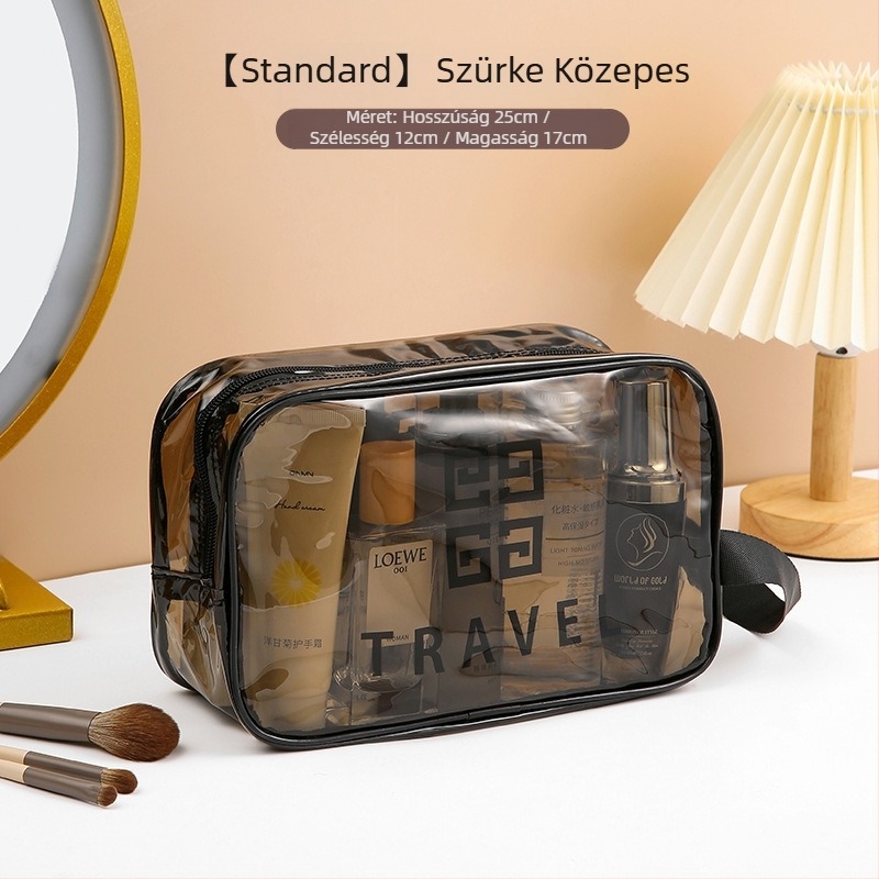 Kozmetikai táska P3959, PU anyag, vízálló, formája kézitáska, stílus modern és minimalist