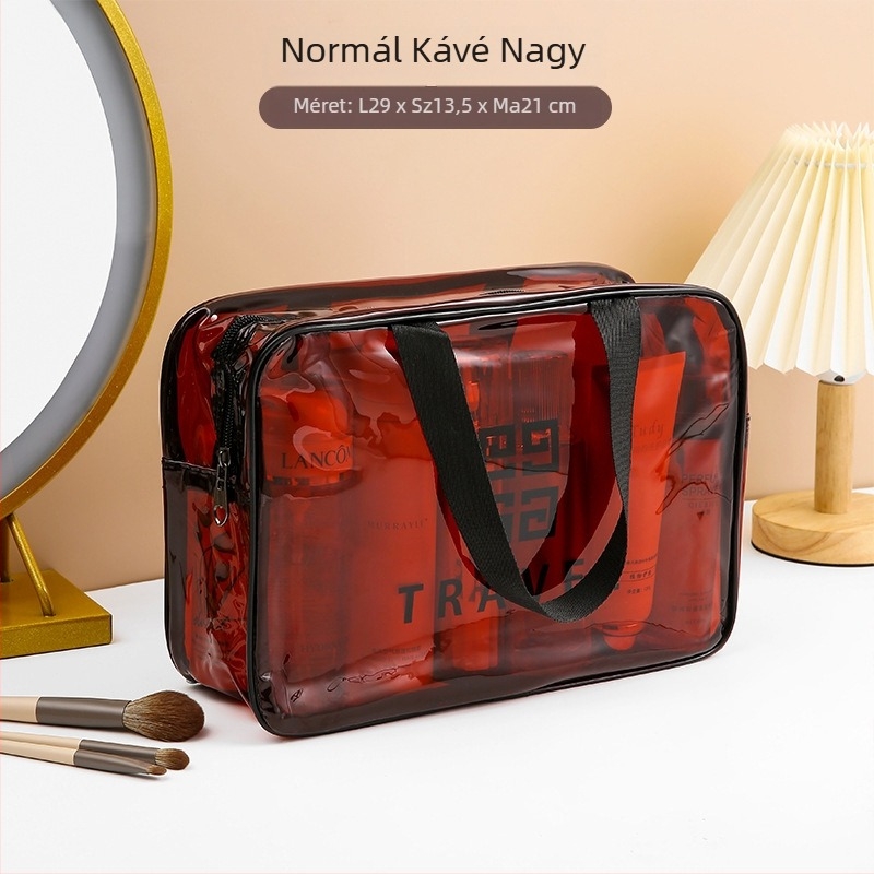 Kozmetikai táska P3959, PU anyag, vízálló, formája kézitáska, stílus modern és minimalist