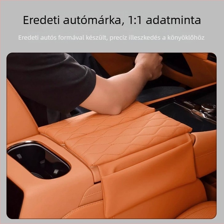 Bőr középső kartámasz fedél emelő párnával, S07 23–26 modellhez, sötétkék