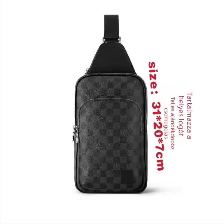 Férfi mellkas táska - Street Fashion PVC, vízálló, bővíthető, vászon bélés, nagy kapacitás