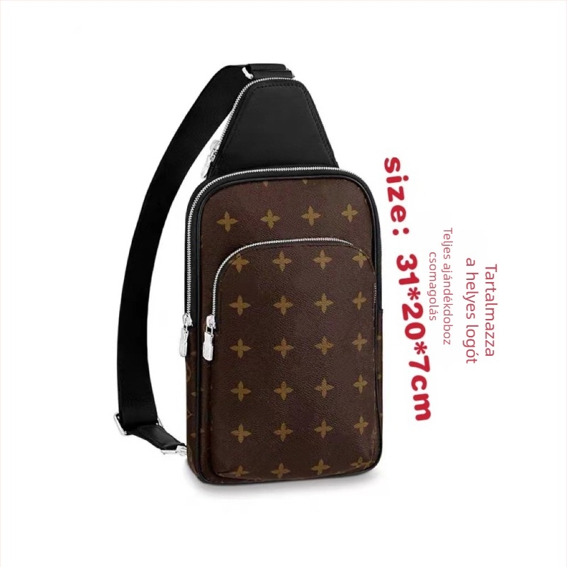 Férfi mellkas táska - Street Fashion PVC, vízálló, bővíthető, vászon bélés, nagy kapacitás
