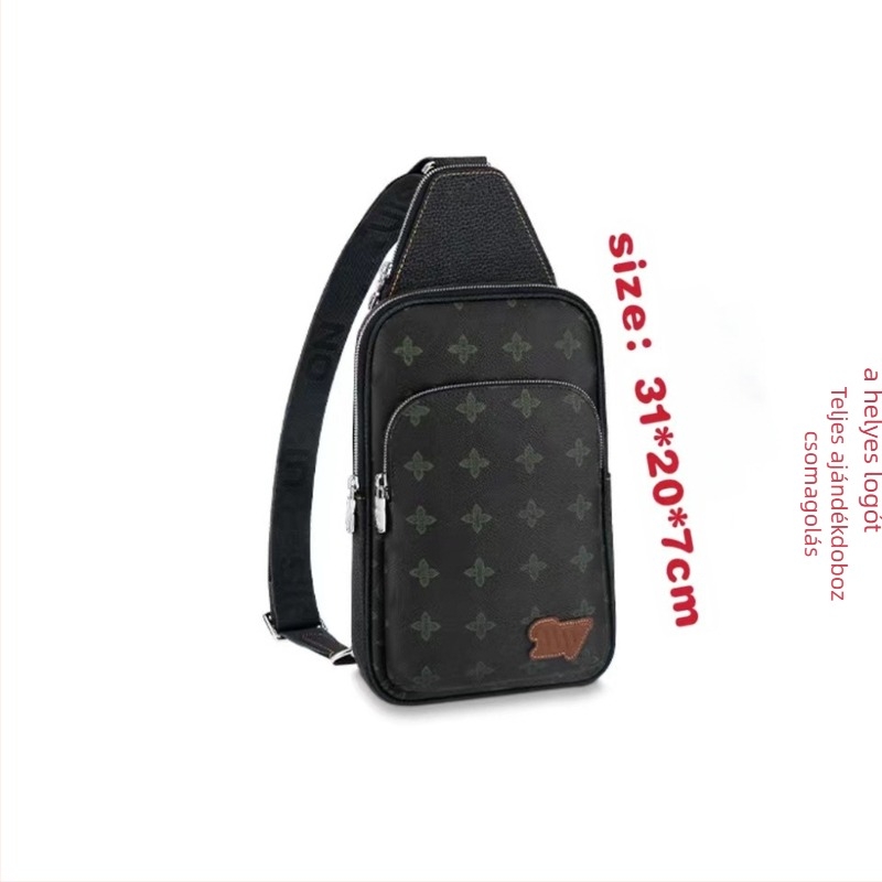 Férfi mellkas táska - Street Fashion PVC, vízálló, bővíthető, vászon bélés, nagy kapacitás