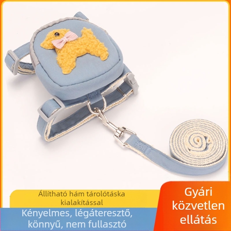 Kéz nélküli hátizsákos póráz és mellkasi hám kis testű kutyáknak és macskáknak