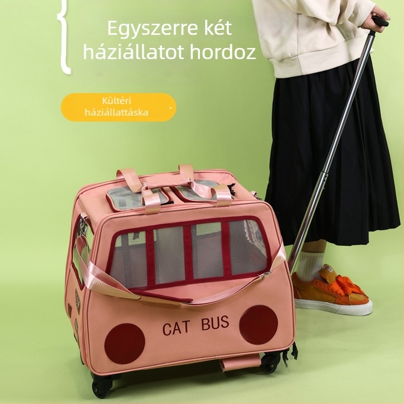Macska hátizsák vállon át - hordozható, nylon, kapacitás 7,5 kg-ig