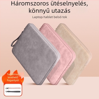 Tykson 14 hüvelykes laptop tok PU külsővel és poliészter-pamut béléssel, kompatibil Huawei, Apple MacBook Air, Lenovo, Xiaomi, városi minimalizmus, uniszex