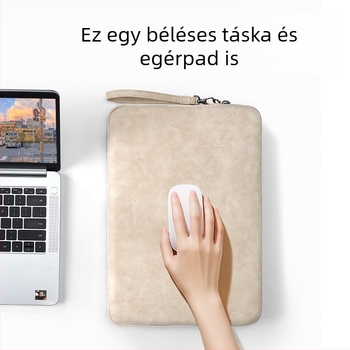 Tykson 14 hüvelykes laptop tok PU külsővel és poliészter-pamut béléssel, kompatibil Huawei, Apple MacBook Air, Lenovo, Xiaomi, városi minimalizmus, uniszex