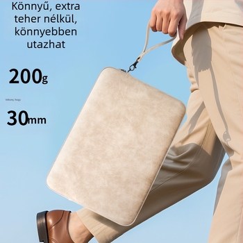 Tykson 14 hüvelykes laptop tok PU külsővel és poliészter-pamut béléssel, kompatibil Huawei, Apple MacBook Air, Lenovo, Xiaomi, városi minimalizmus, uniszex