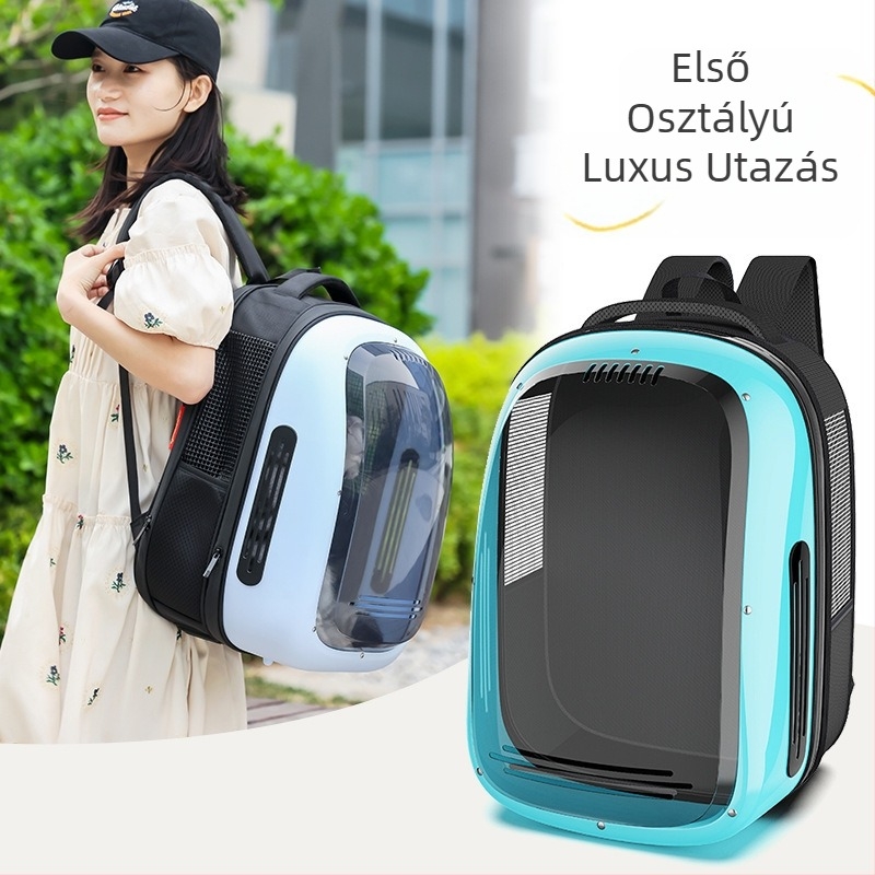 Űr kapszula alakú macska táska, lélegző, hordozható és összecsukható, nagy kapacitású (Poliészter; kemény hordozó; Állat táska)