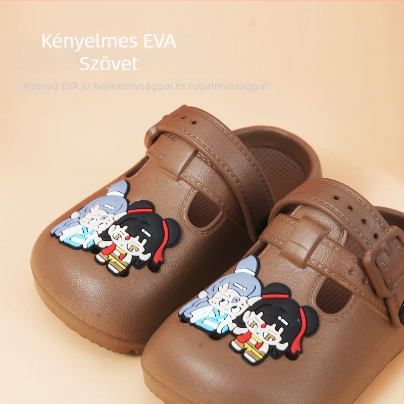 Gyerek EVA szandál cartoon dizájnnal, uniszex, nyár 2025, EVA anyag, csúszásmentes talp