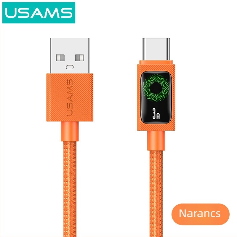 USB-C töltőkábel, fonott kivitel, 60W PD gyorstöltés, hossz 1–2 m
