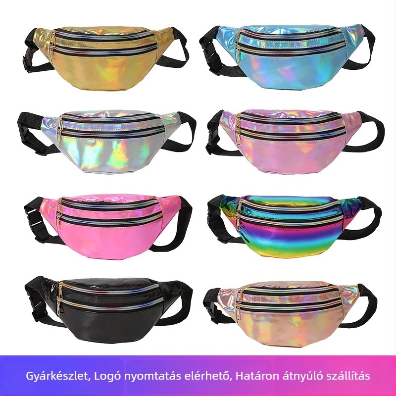 Férfi deréktáska, utcai stílus, PU bőr, vízálló, poliészter bélés, keresztpántos