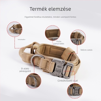 Kültéri taktikai kutyanyakörv – Flash Force denim, monokróm mintázat, minden évszakban, kutyáknak